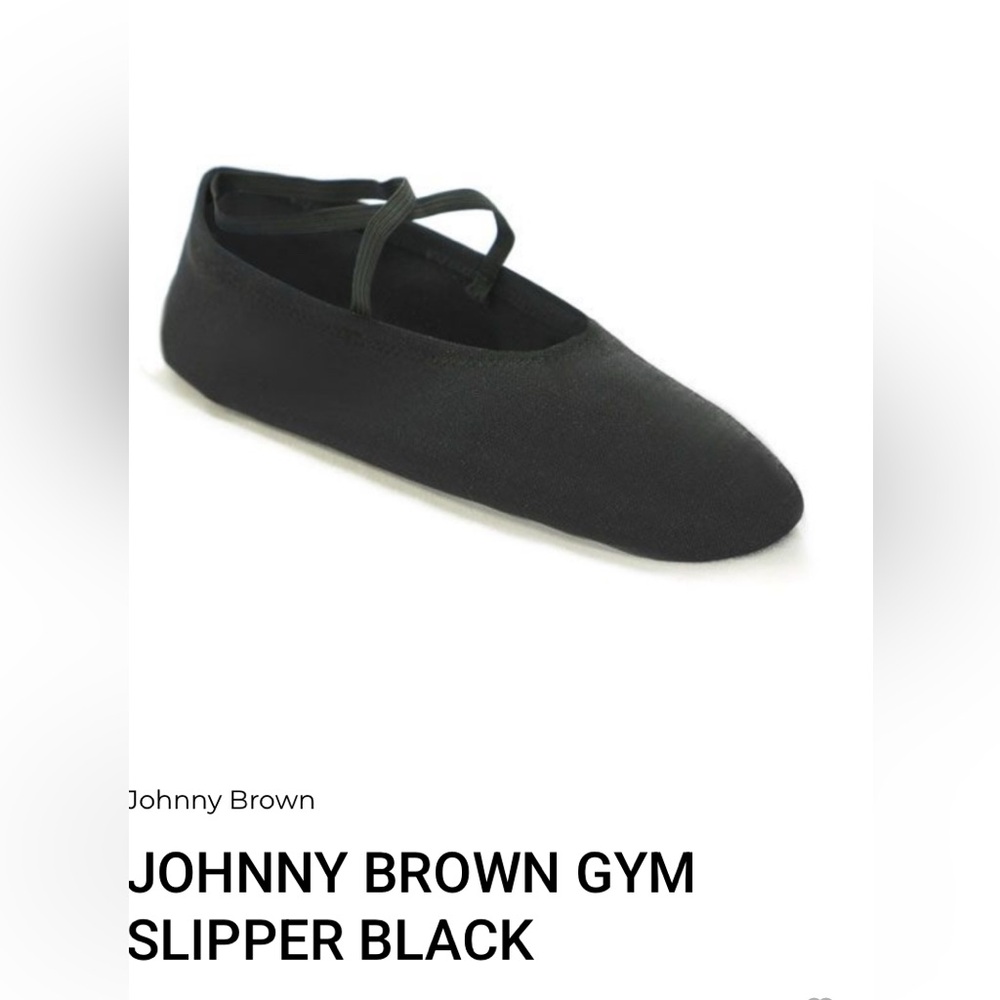 Johnny Brown Black Gym Slipper suede sole size 8 NWOT